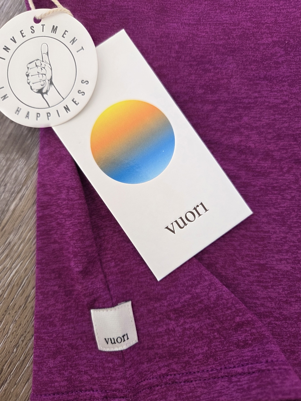 Vuori Halo Performance Crop Top Tank 2.0 Magenta Heather NWT Racerback PRICEFIRM - Picture 8 of 11